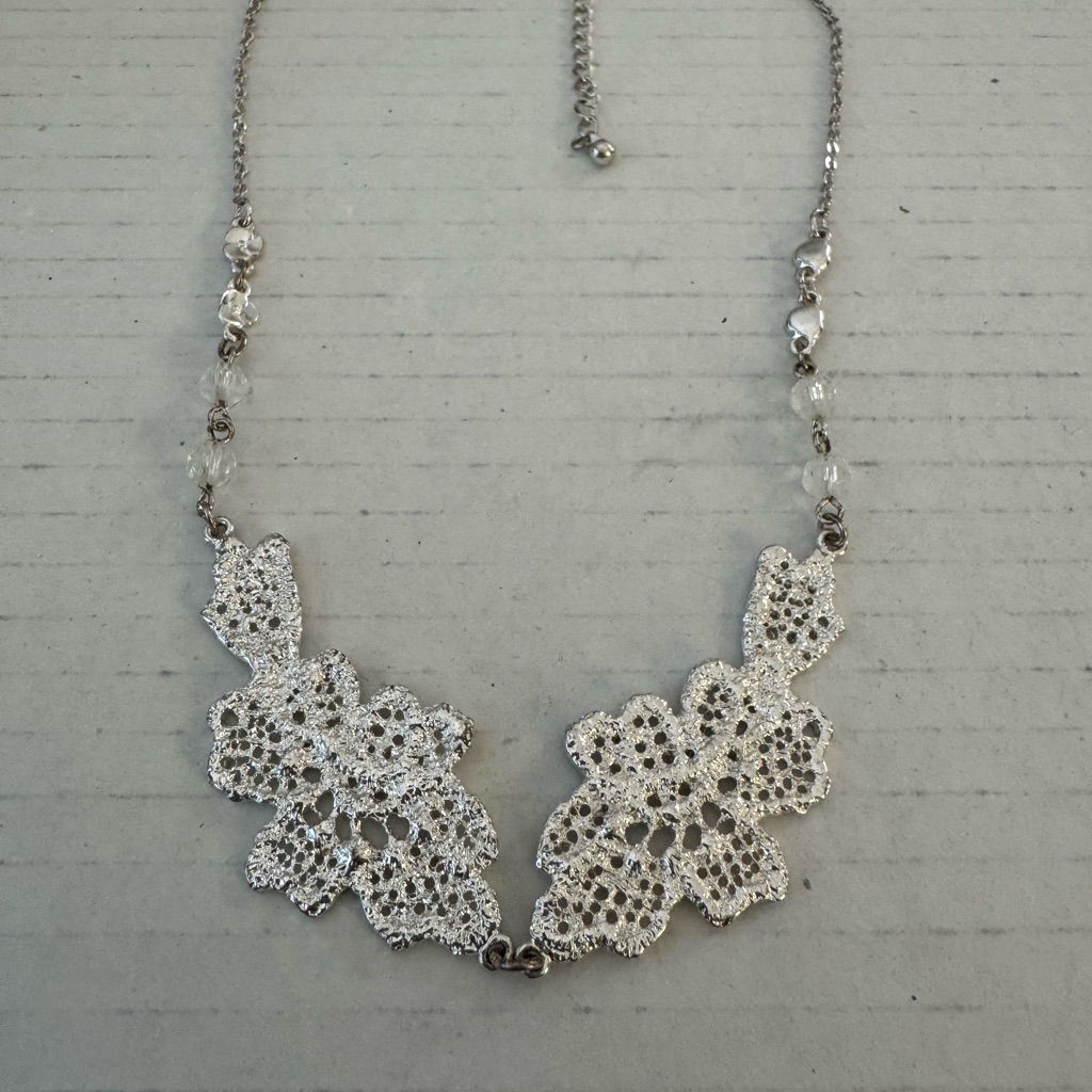 Aerie Silver Floral Necklace
